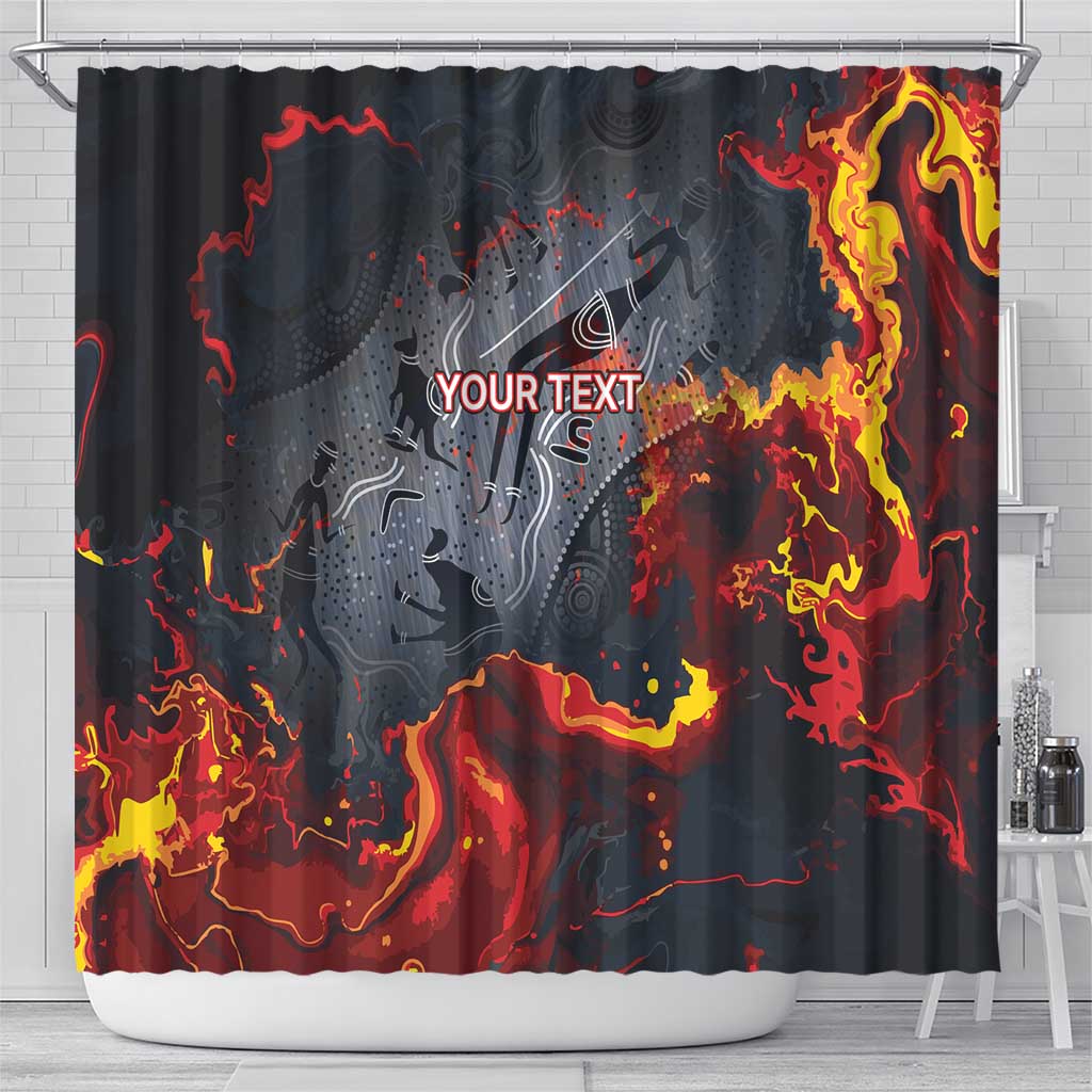 Australia Bushfire Aboriginal Personalised Shower Curtain Fire Dreaming Healing Country - Aussie Hoodie