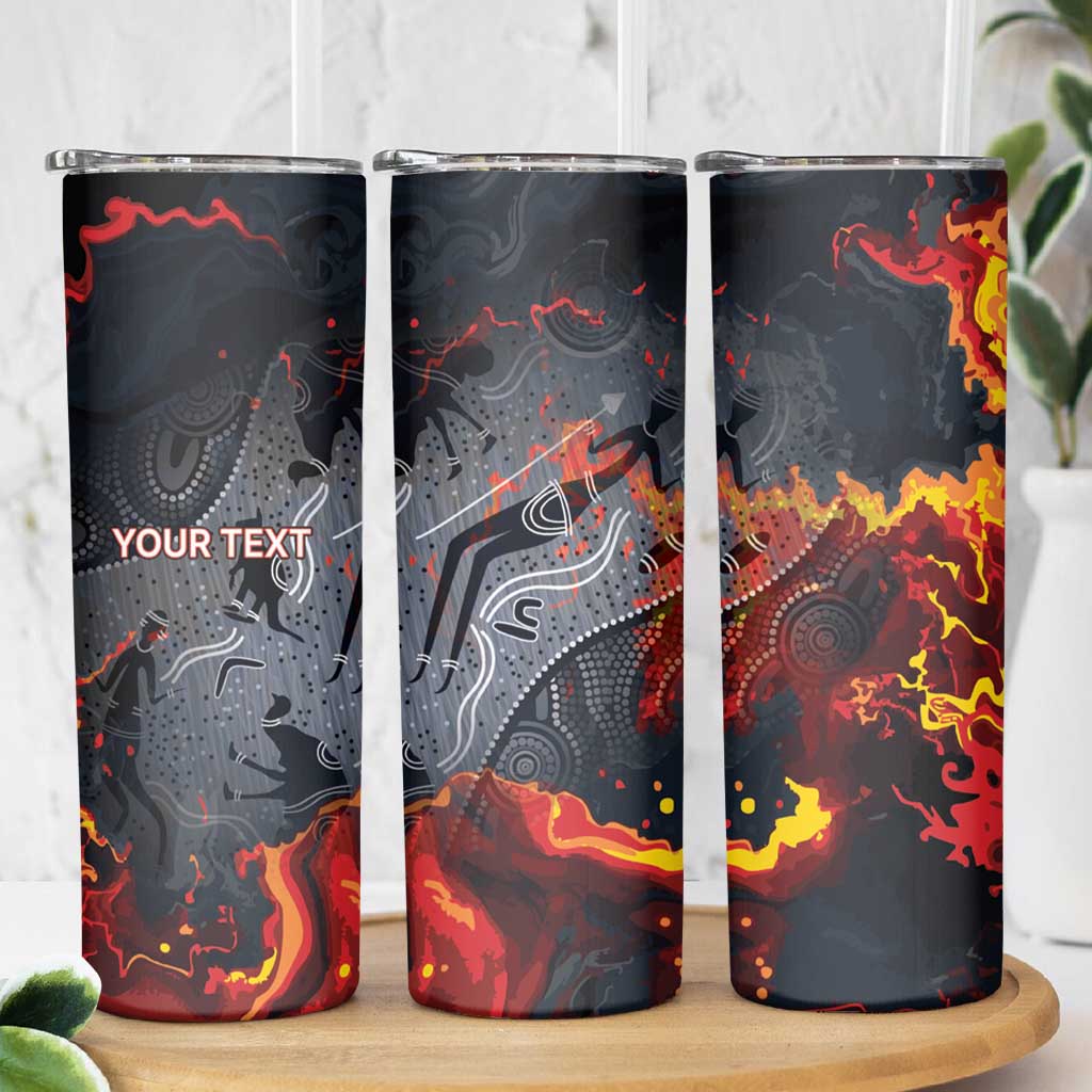 Australia Bushfire Aboriginal Personalised Skinny Tumbler Fire Dreaming Healing Country - Aussie Hoodie