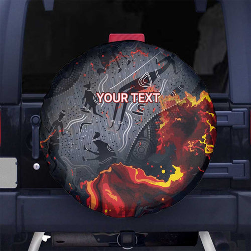 Australia Bushfire Aboriginal Personalised Spare Tire Cover Fire Dreaming Healing Country - Aussie Hoodie