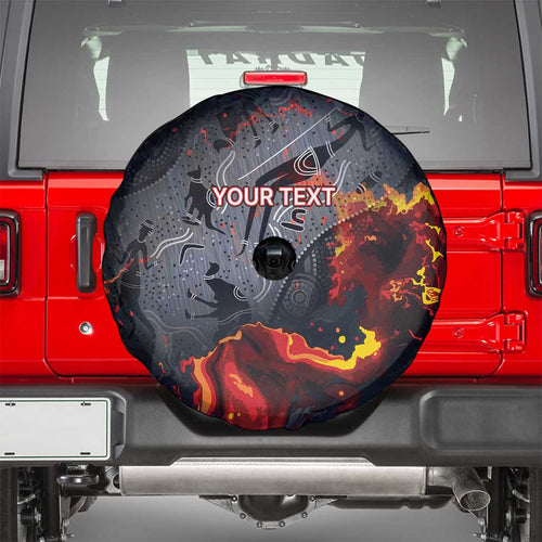 Australia Bushfire Aboriginal Personalised Spare Tire Cover Fire Dreaming Healing Country - Aussie Hoodie