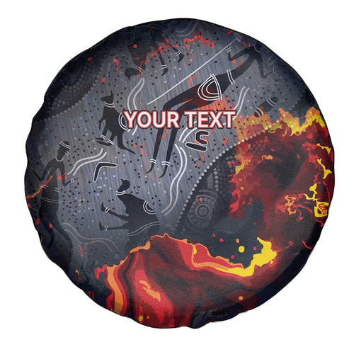 Australia Bushfire Aboriginal Personalised Spare Tire Cover Fire Dreaming Healing Country - Aussie Hoodie