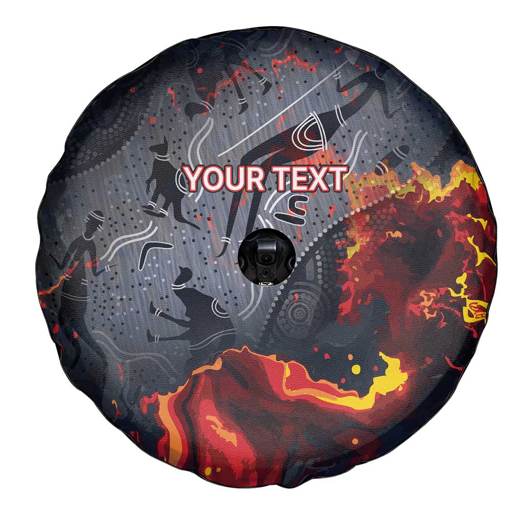 Australia Bushfire Aboriginal Personalised Spare Tire Cover Fire Dreaming Healing Country - Aussie Hoodie