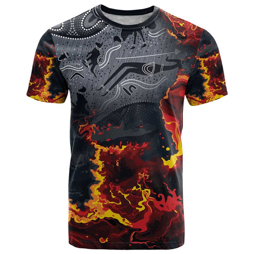 Australia Bushfire Aboriginal Personalised T Shirt Fire Dreaming Healing Country - Aussie Hoodie