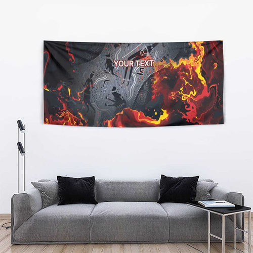 Australia Bushfire Aboriginal Personalised Tapestry Fire Dreaming Healing Country - Aussie Hoodie