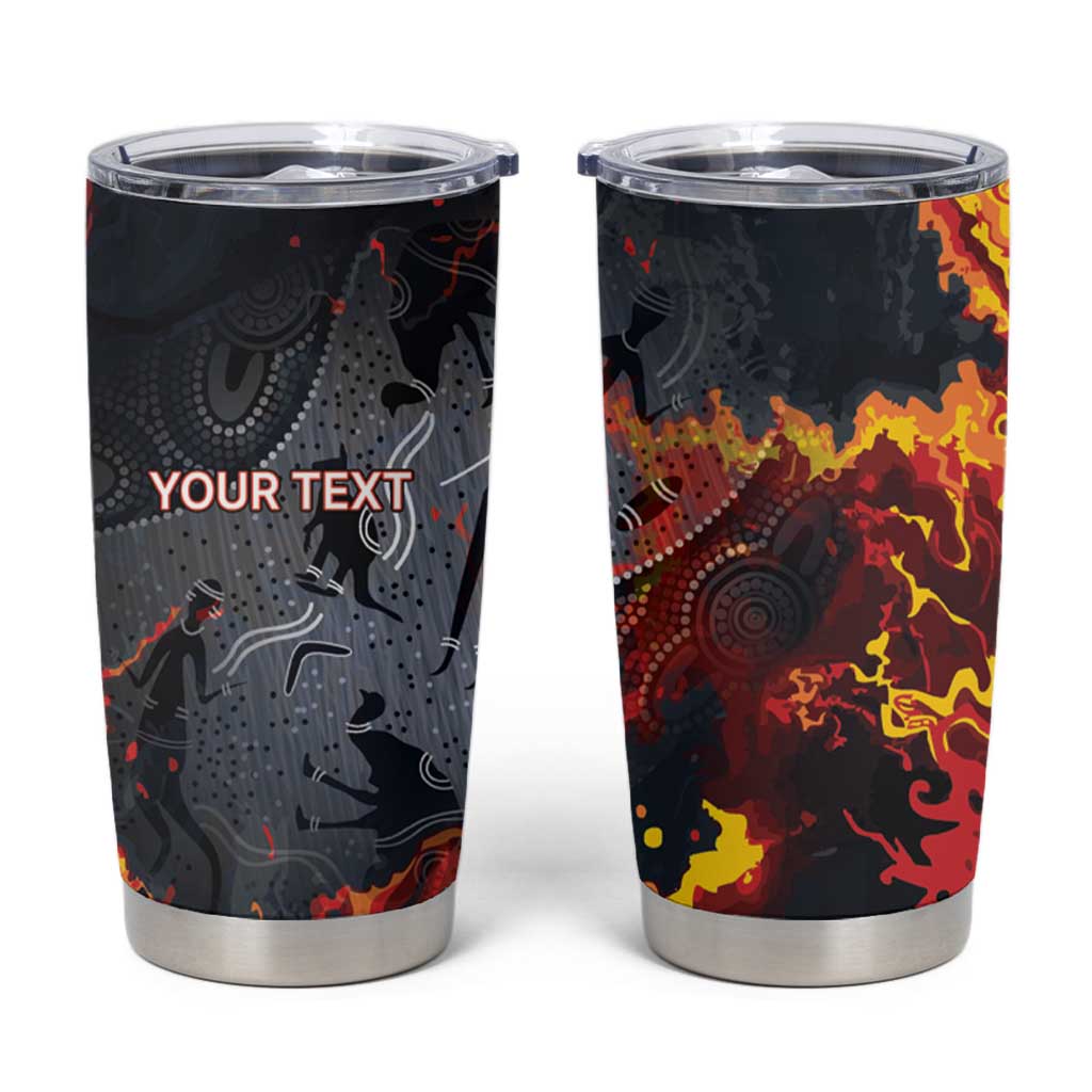 Australia Bushfire Aboriginal Personalised Tumbler Cup Fire Dreaming Healing Country - Aussie Hoodie