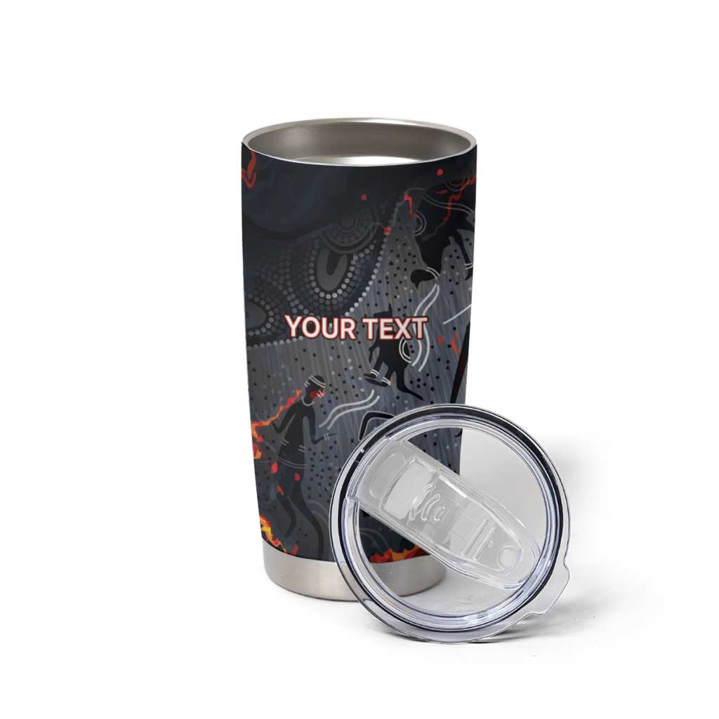 Australia Bushfire Aboriginal Personalised Tumbler Cup Fire Dreaming Healing Country - Aussie Hoodie