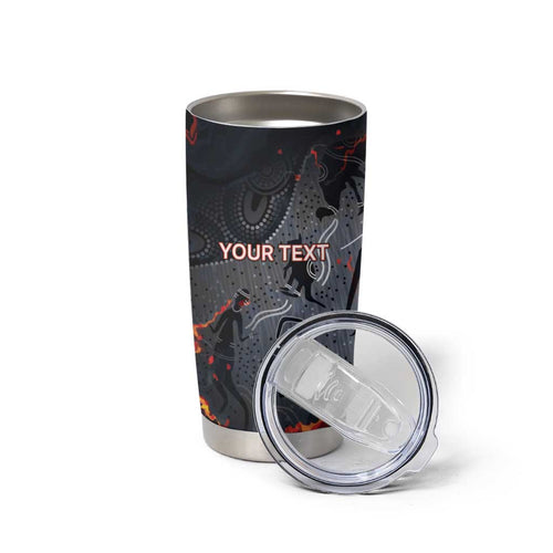 Australia Bushfire Aboriginal Personalised Tumbler Cup Fire Dreaming Healing Country - Aussie Hoodie