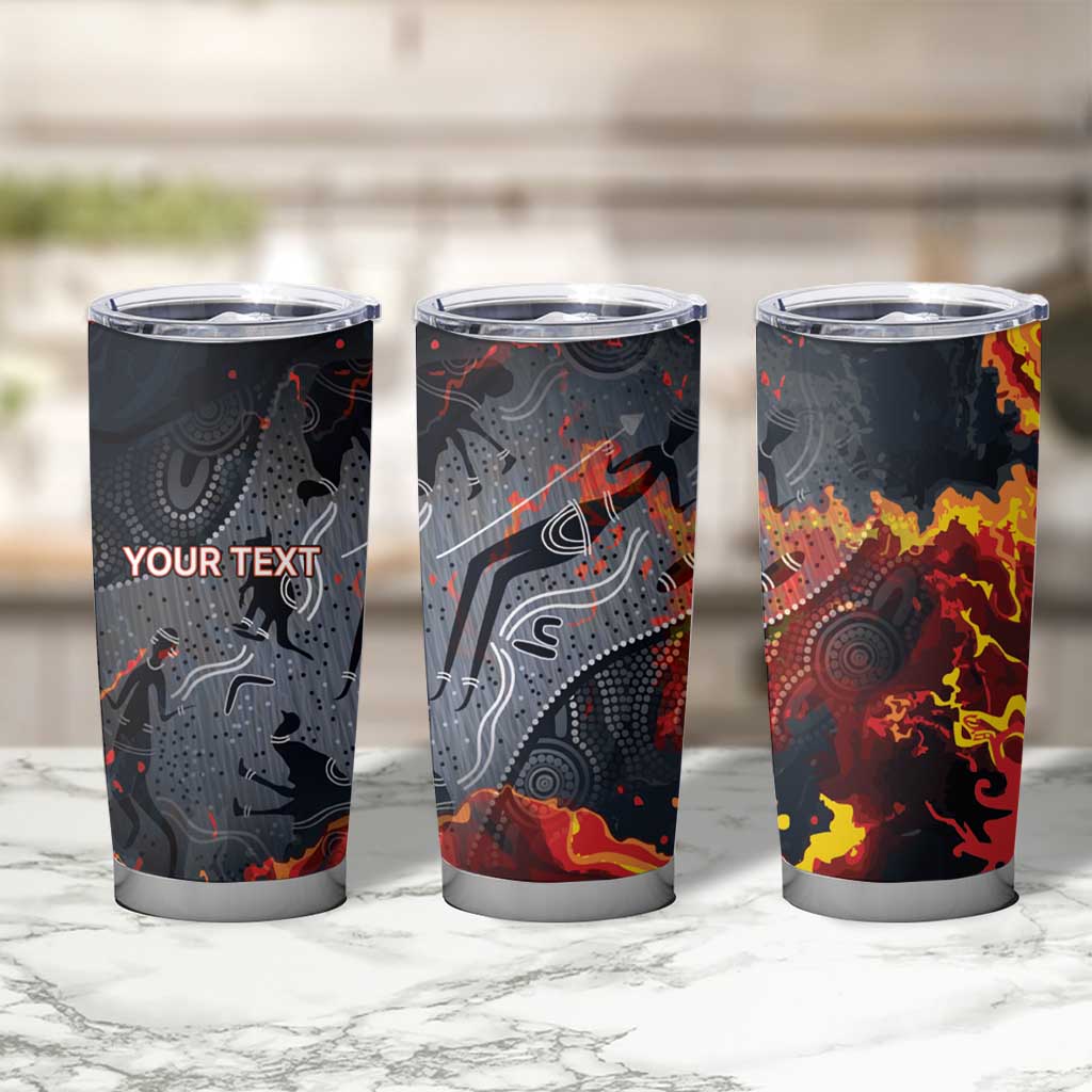 Australia Bushfire Aboriginal Personalised Tumbler Cup Fire Dreaming Healing Country - Aussie Hoodie