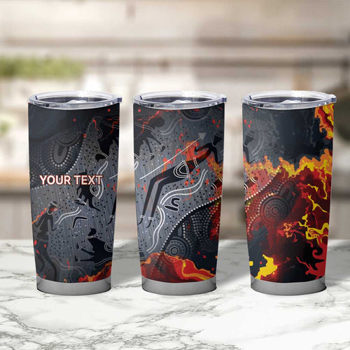 Australia Bushfire Aboriginal Personalised Tumbler Cup Fire Dreaming Healing Country - Aussie Hoodie