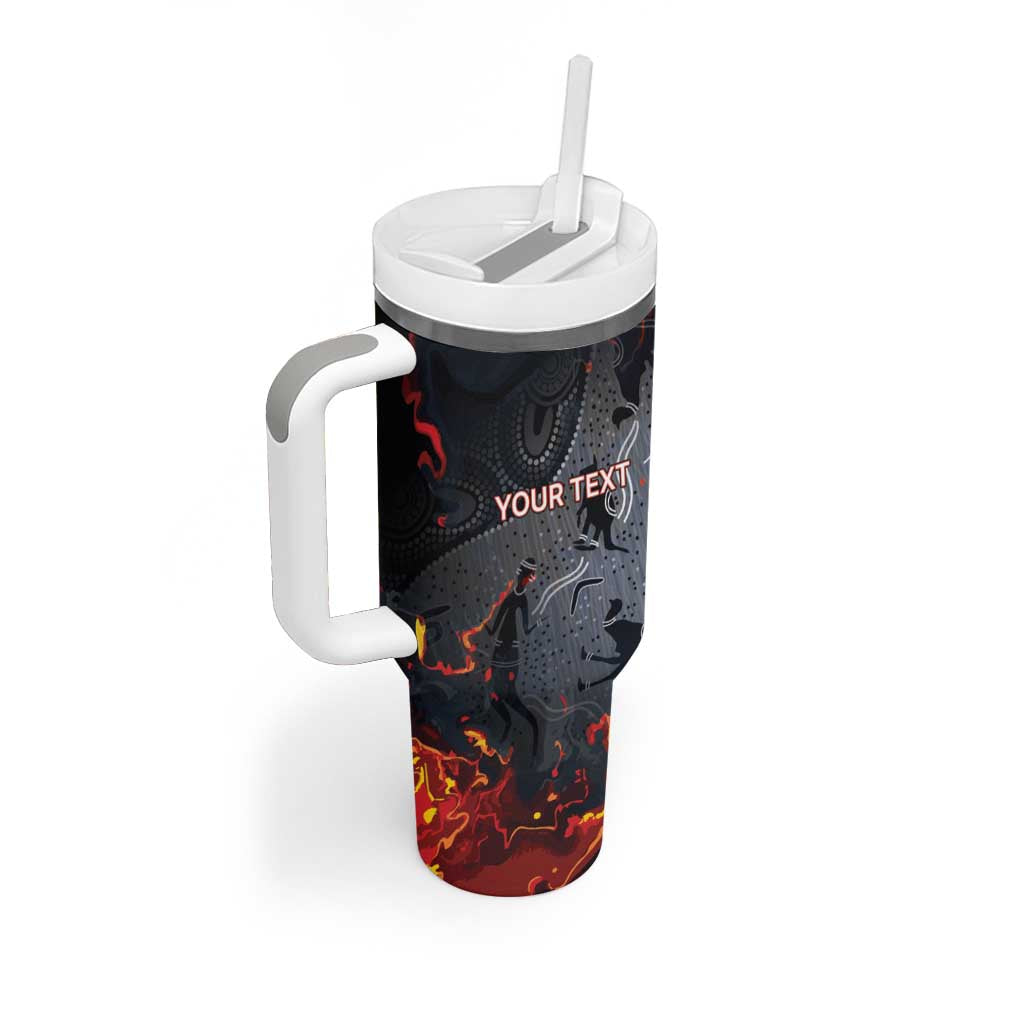 Australia Bushfire Aboriginal Personalised Tumbler With Handle Fire Dreaming Healing Country - Aussie Hoodie