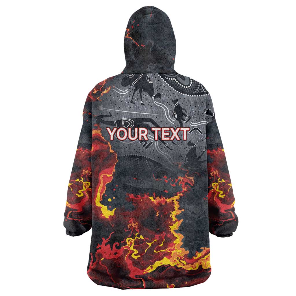 Australia Bushfire Aboriginal Personalised Wearable Blanket Hoodie Fire Dreaming Healing Country - Aussie Hoodie