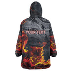 Australia Bushfire Aboriginal Personalised Wearable Blanket Hoodie Fire Dreaming Healing Country - Aussie Hoodie