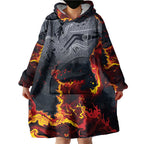 Australia Bushfire Aboriginal Personalised Wearable Blanket Hoodie Fire Dreaming Healing Country - Aussie Hoodie