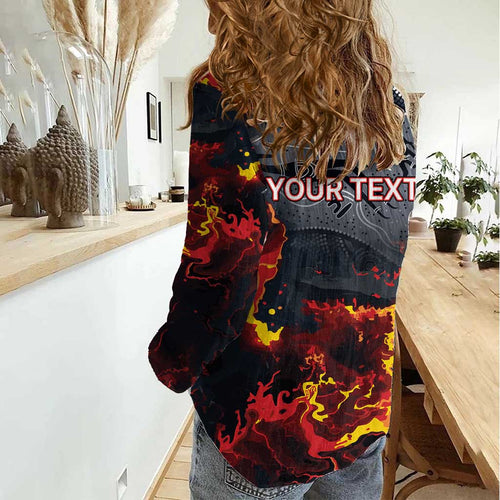 Australia Bushfire Aboriginal Personalised Women Casual Shirt Fire Dreaming Healing Country - Aussie Hoodie