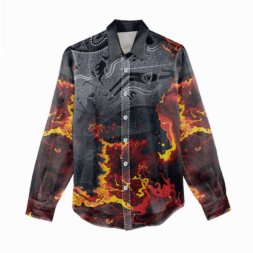 Australia Bushfire Aboriginal Personalised Women Casual Shirt Fire Dreaming Healing Country - Aussie Hoodie