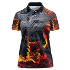 Australia Bushfire Aboriginal Personalised Women Polo Shirt Fire Dreaming Healing Country - Aussie Hoodie