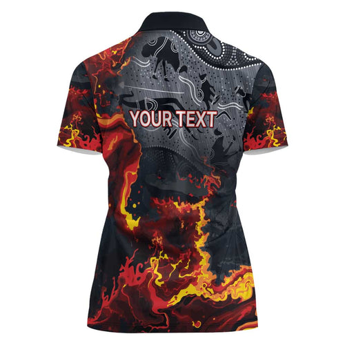Australia Bushfire Aboriginal Personalised Women Polo Shirt Fire Dreaming Healing Country - Aussie Hoodie
