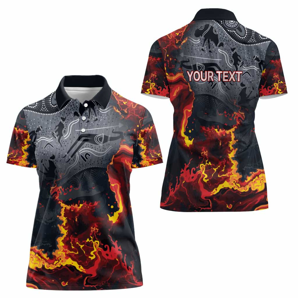 Australia Bushfire Aboriginal Personalised Women Polo Shirt Fire Dreaming Healing Country - Aussie Hoodie
