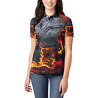 Australia Bushfire Aboriginal Personalised Women Polo Shirt Fire Dreaming Healing Country - Aussie Hoodie