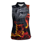 Australia Bushfire Aboriginal Personalised Women Sleeveless Polo Shirt Fire Dreaming Healing Country - Aussie Hoodie