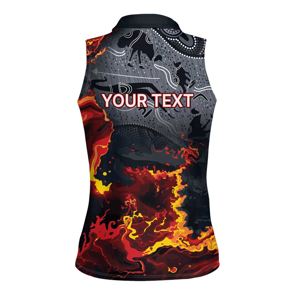 Australia Bushfire Aboriginal Personalised Women Sleeveless Polo Shirt Fire Dreaming Healing Country - Aussie Hoodie