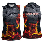 Australia Bushfire Aboriginal Personalised Women Sleeveless Polo Shirt Fire Dreaming Healing Country - Aussie Hoodie