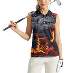 Australia Bushfire Aboriginal Personalised Women Sleeveless Polo Shirt Fire Dreaming Healing Country - Aussie Hoodie