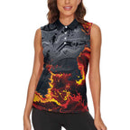 Australia Bushfire Aboriginal Personalised Women Sleeveless Polo Shirt Fire Dreaming Healing Country - Aussie Hoodie