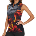 Australia Bushfire Aboriginal Personalised Women Sleeveless Polo Shirt Fire Dreaming Healing Country - Aussie Hoodie