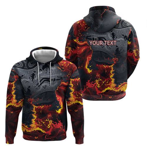 Australia Bushfire Aboriginal Personalised Zip Hoodie Fire Dreaming Healing Country - Aussie Hoodie