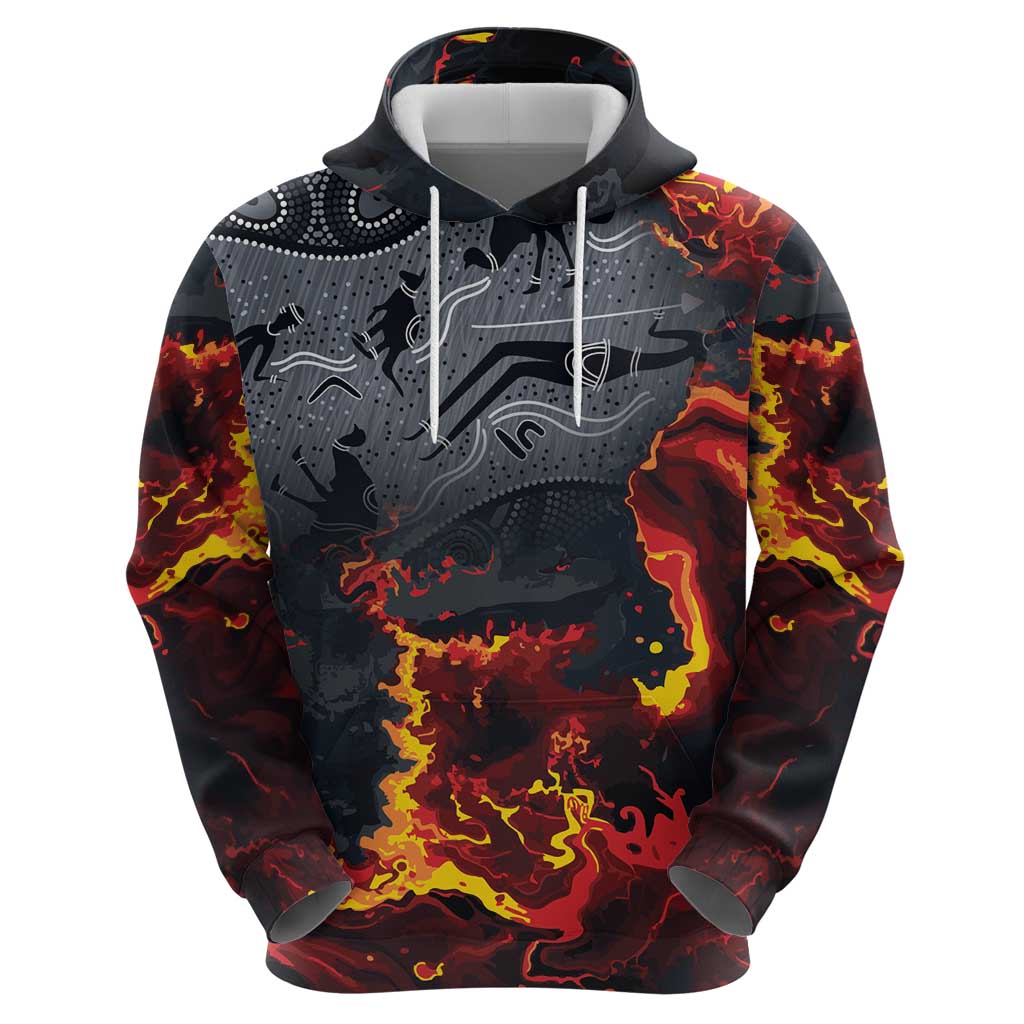 Australia Bushfire Aboriginal Personalised Zip Hoodie Fire Dreaming Healing Country - Aussie Hoodie
