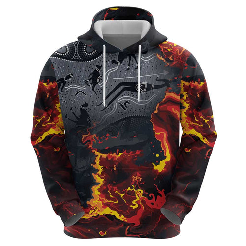 Australia Bushfire Aboriginal Personalised Zip Hoodie Fire Dreaming Healing Country - Aussie Hoodie