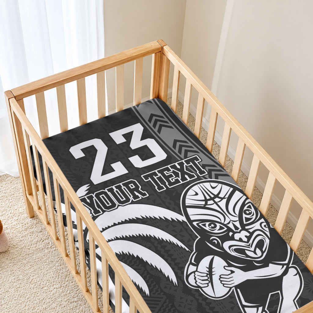 Custom Fiji New Zealand Maori Rugby Baby Bed Cover Make History Together