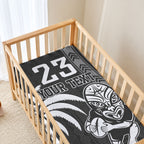 Custom Fiji New Zealand Maori Rugby Baby Bed Cover Make History Together