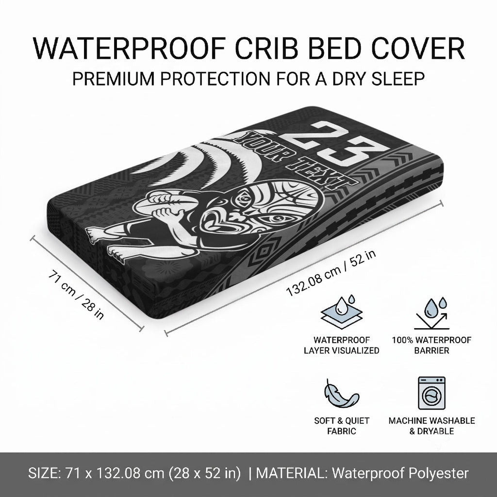 Custom Fiji New Zealand Maori Rugby Baby Bed Cover Make History Together