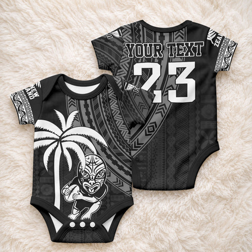 Custom Fiji New Zealand Maori Rugby Baby Onesie Make History Together