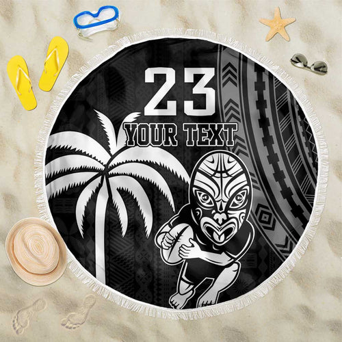 Custom Fiji New Zealand Rugby Beach Blanket Make History Together
