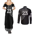 Custom Fiji New Zealand Rugby Couples Matching Summer Maxi Dress and Long Sleeve Button Shirt Make History Together
