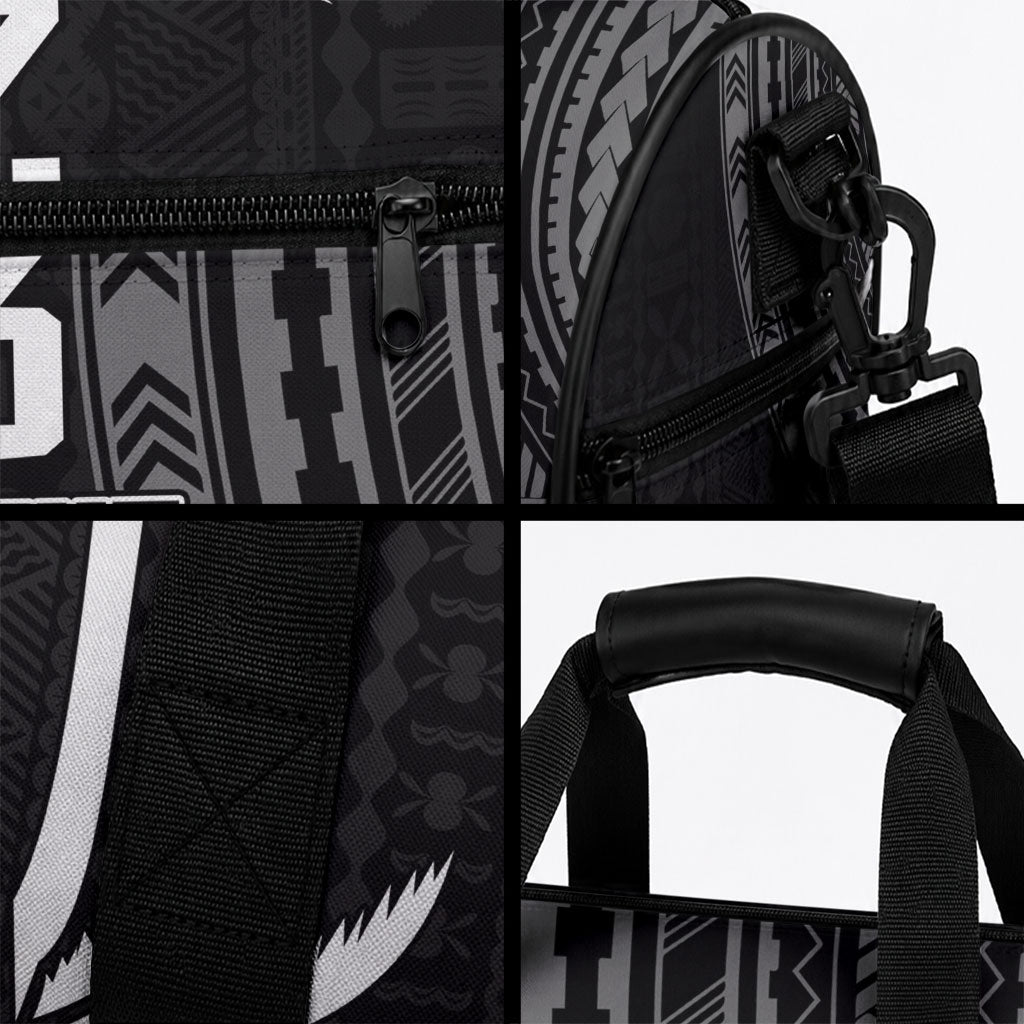 Custom Fiji New Zealand Maori Rugby Duffle Bag Make History Together