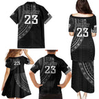 Custom Fiji New Zealand Rugby Family Matching Puletasi and Hawaiian Shirt Make History Together