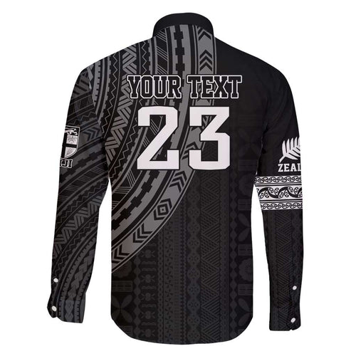Custom Fiji New Zealand Rugby Family Matching Short Sleeve Bodycon Dress and Hawaiian Shirt Make History Together