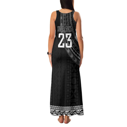 Custom Fiji New Zealand Rugby Family Matching Tank Maxi Dress and Hawaiian Shirt Make History Together
