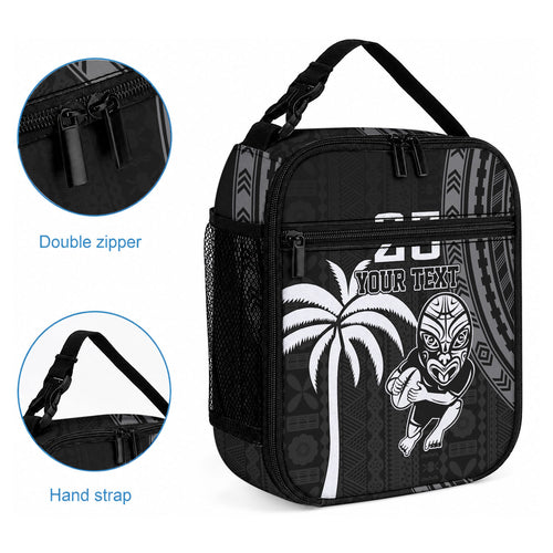 Custom Fiji New Zealand Maori Rugby Lunch Bag Make History Together