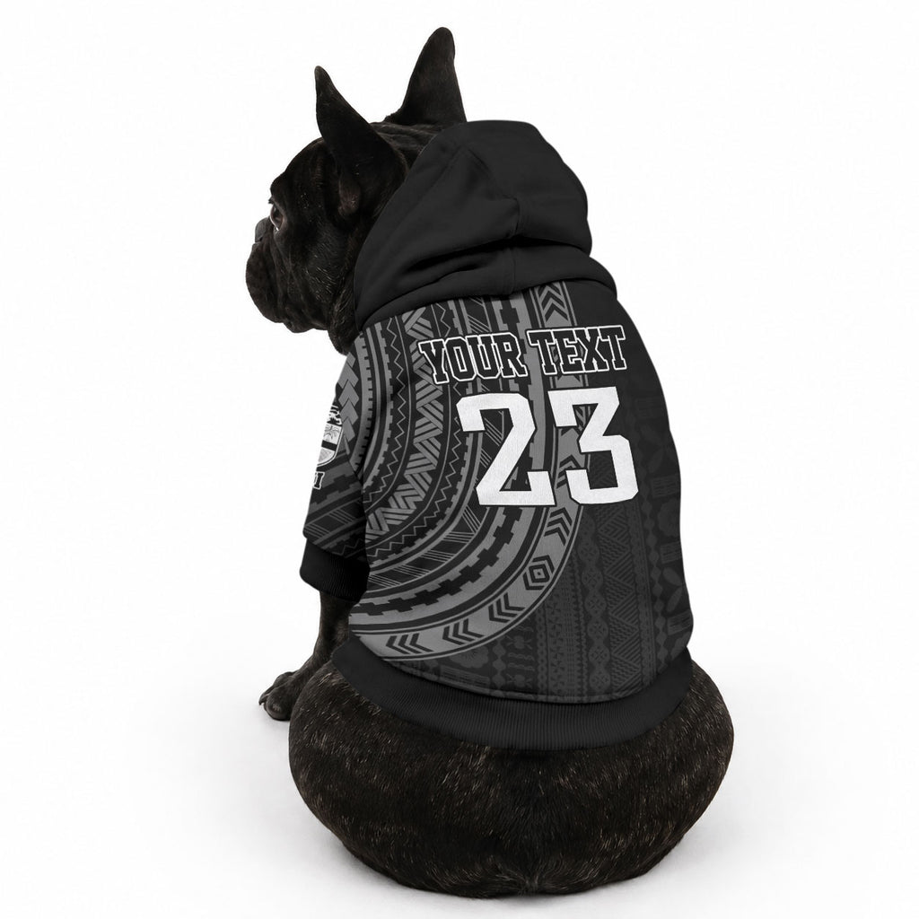 Custom Fiji New Zealand Maori Rugby Pet Hoodie Make History Together