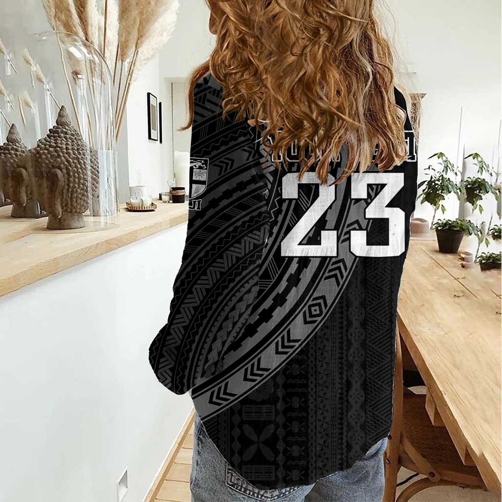 Custom Fiji New Zealand Rugby Women Casual Shirt Make History Together