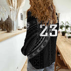 Custom Fiji New Zealand Rugby Women Casual Shirt Make History Together