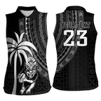 Custom Fiji New Zealand Rugby Women Sleeveless Polo Shirt Make History Together