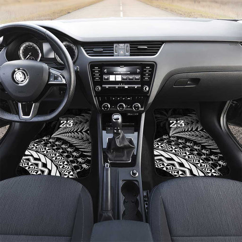 Custom Fiji New Zealand Rugby Car Mats Cibi Dance with Black Fern