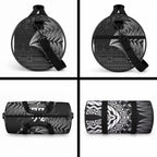 Custom Fiji New Zealand Maori Rugby Duffle Bag Cibi Dance with Black Fern