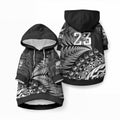 Custom Fiji New Zealand Maori Rugby Pet Hoodie Cibi Dance with Black Fern